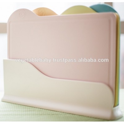 Cornstarch Cutting Board Set 4pcs with Stand for Weaning food